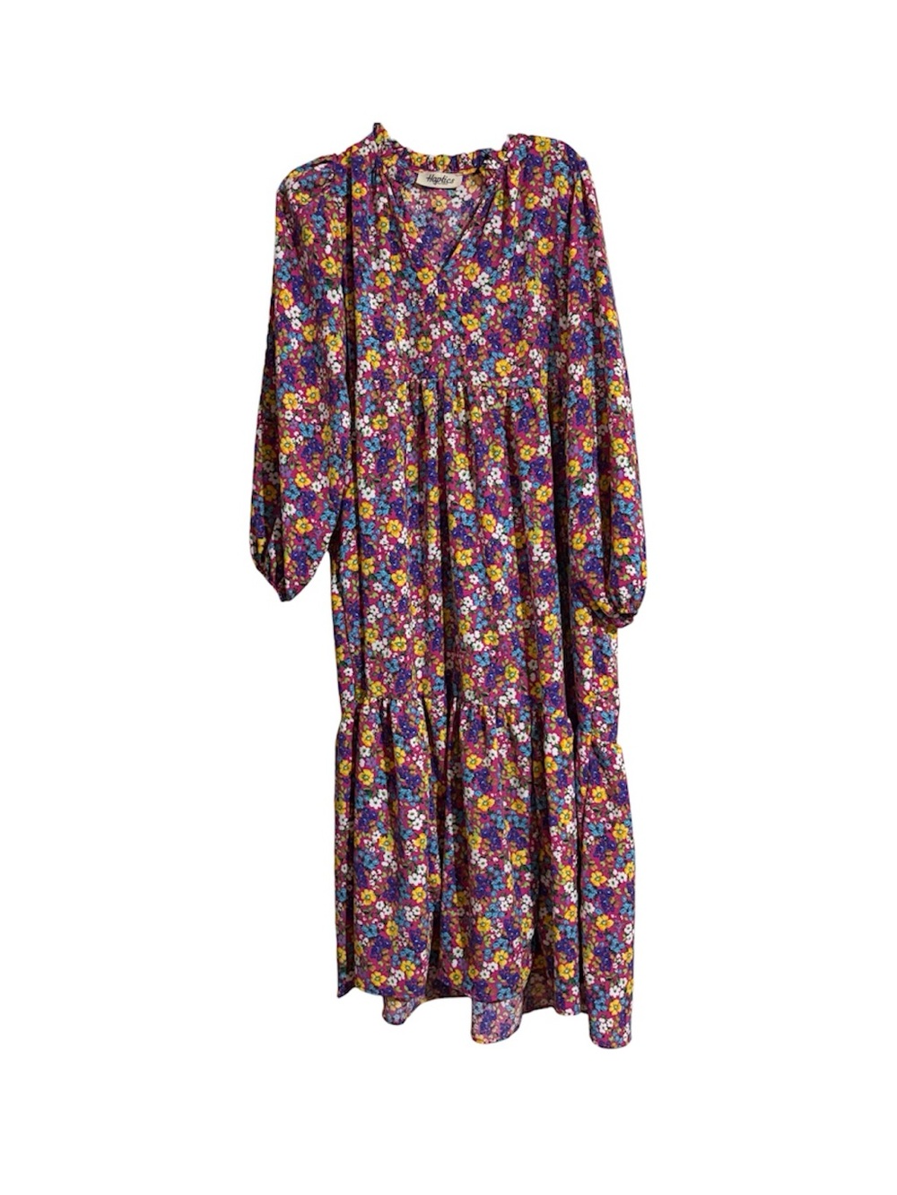 Floral V-Neck Tiered Maxi Dress - Picture 1 of 8